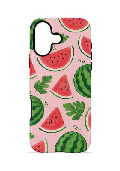 Apple iPhone Uyumlu 16 Vorian Çift Katmanlı Kılıf Watermelon Garden Party