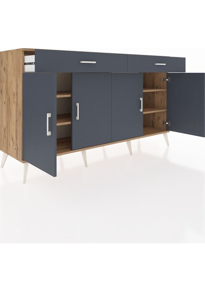 Hyperion Konsol 4 Raflı 2 Çekmeceli 4 Kapaklı 176x44x99 Çam-antrasit Atlas Çam/antrasıt - Atlas Çam Hyperion Konsol 4 Raflı 2 Çekmeceli 4 Kapaklı 176x44x99 Çam-antrasit Atlas Çam/antrasıt - Atlas Çam