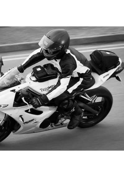 Motosiklet Racing Arka Kuyruk Çantası Suni Deri Ve Impertex Kumaş