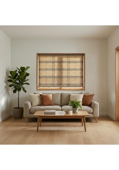 Katlamalı Bambu Stor Echose 120x180 Kahverengi