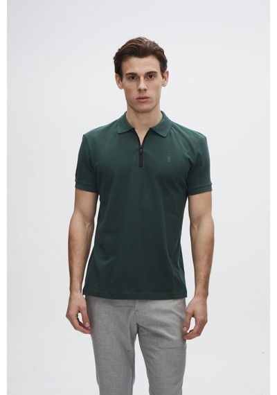 Twn Slim Fit Haki Pike Dokulu Yarım Fermuarlı Polo Yaka T-shirt 4ec14ortfrplo Haki Twn Slim Fit Haki Pike Dokulu Yarım Fermuarlı Polo Yaka T-shirt 4ec14ortfrplo Haki