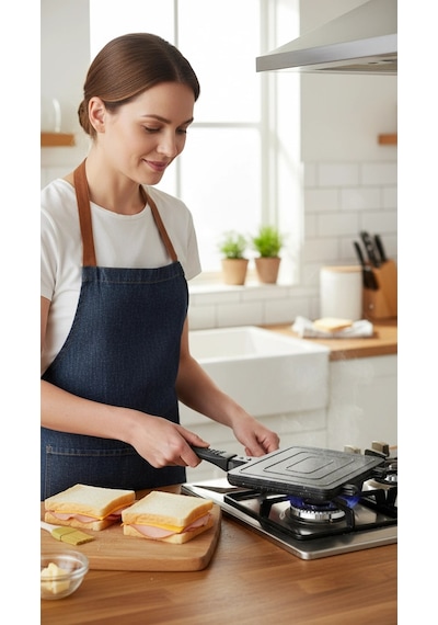 Lüx Döküm Granit Ocak Üstü El Tost Makinesi Diğer