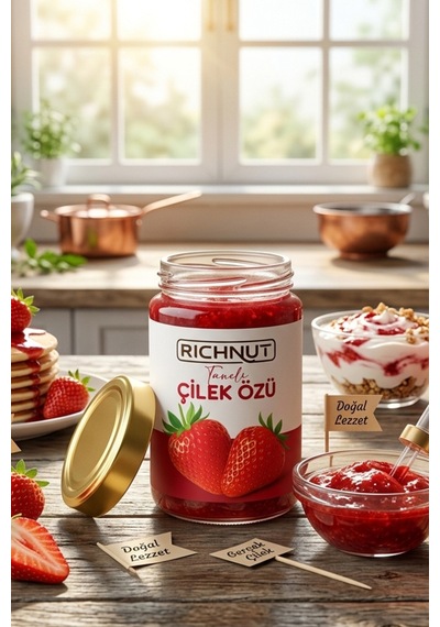 Çilek Özü Şekersiz, Katkısız Ve Doğal
