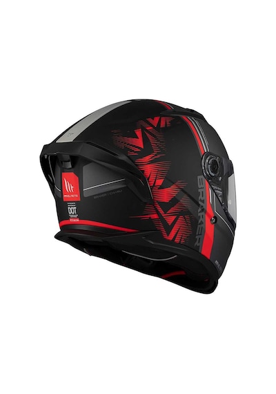Mt Braker Sv Charm B5 Mat Kapalı Kask Siyah - Kırmızı