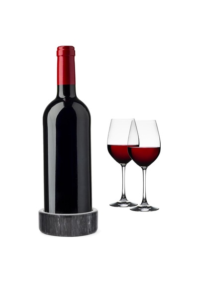 Black Marble Wine Stand, 5 X 5 X 2 İnç Çok Renkli