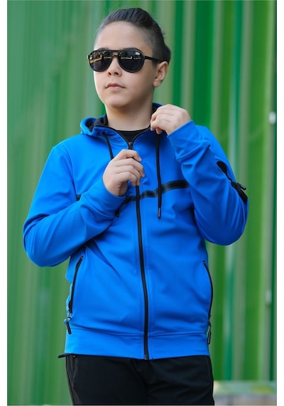 Pina Kids Erkek Çocuk Kolu Cepli Şerit Baskılı Kapüşonlu Dalgıç Kumaş Eşofman Takımı Esf7032 Mavi Pina Kids Erkek Çocuk Kolu Cepli Şerit Baskılı Kapüşonlu Dalgıç Kumaş Eşofman Takımı Esf7032 Mavi