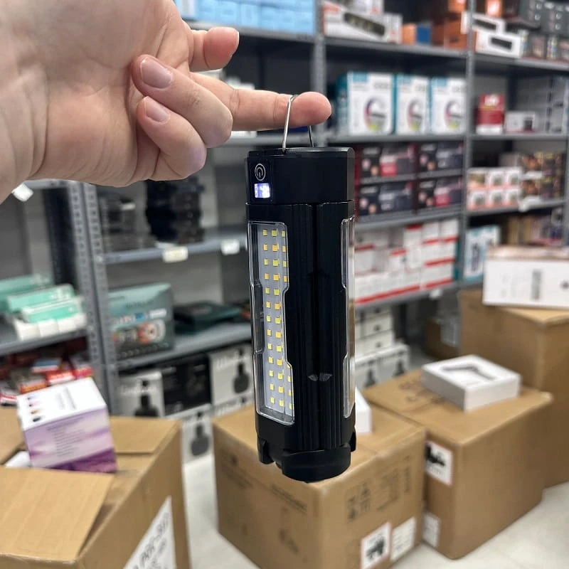 Powerdex Pd-6000 Çok Amaçlı Işıldak El &kamp Feneri Beyaz -gün Işığı 3 Kanatlı Led Ampul Çok Renkli