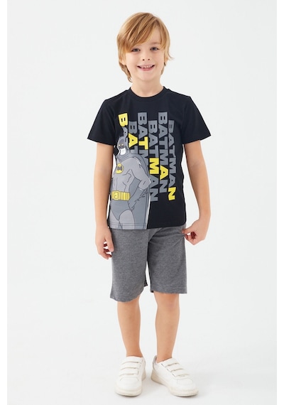 Batman Yellow Hero Siyah Erkek Çocuk Bermuda Takım 5274-33013 Siyah
