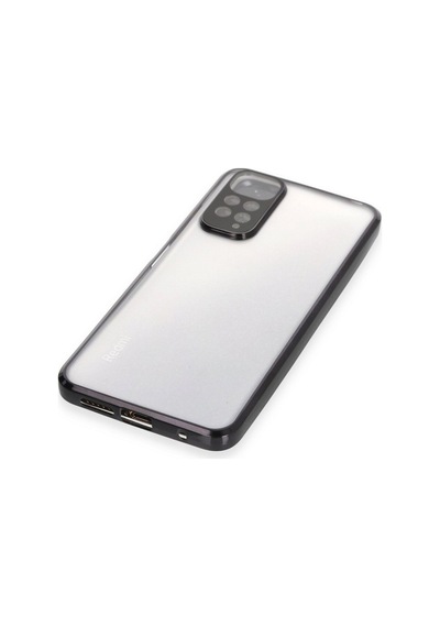 Redmi Note 11 Kılıf Razer Lensli Silikon - Siyah Bz8683140482367