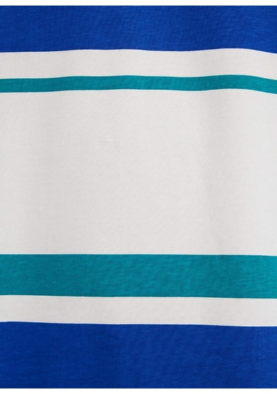 Mavi M0613331-70057 Basic Çizgili Tişört Loose Fit Tişört Erkek T-shirt Beyaz