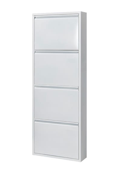 Kaser Metal 4'Lü Metal Ayakkabılık Beyaz