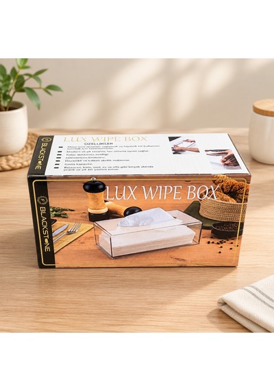 Lux Wipe Box Peçetelik Beyaz - Çok Renkli