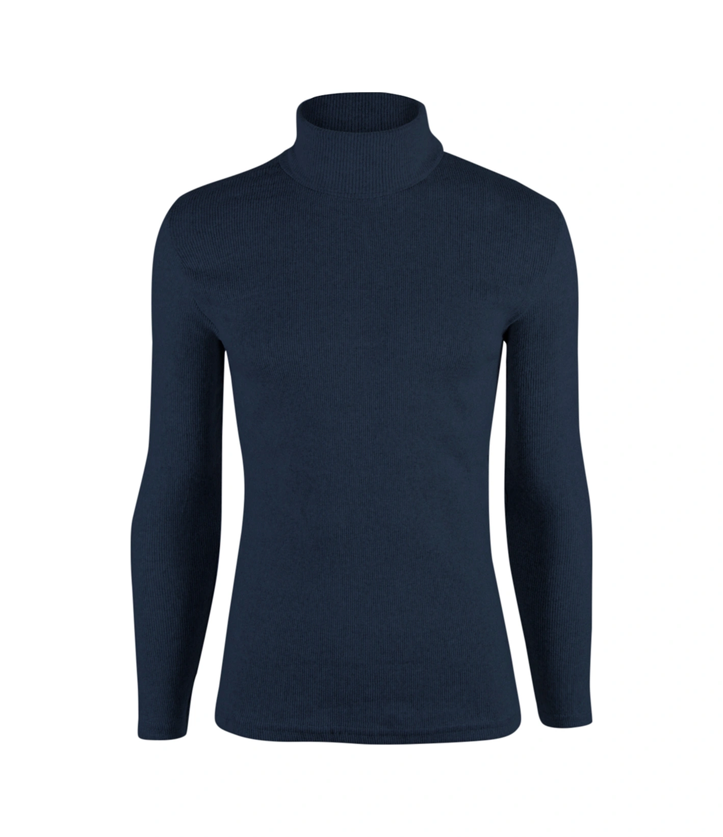 Veaven Erkek İndigo Balıkçı Yaka Boğazlı Slim Fit Kazak Indigo