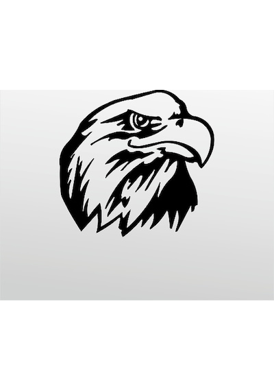Folyo Sticker Kartal Adkpquy618 50cm Uzunluk Siyah