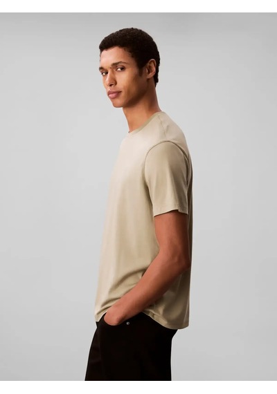 Calvin Klein Ss Supıma Chest Emb Bej Erkek T-shirt