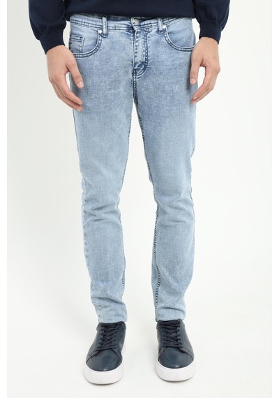 Erkek Slim Fit Mavi Jean-19303