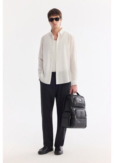Avva Erkek Beyaz Alttan Britli Yaka Soft Touch Nefes Alan Comfort Fit Gömlek A61y2020 Avva Erkek Beyaz Alttan Britli Yaka Soft Touch Nefes Alan Comfort Fit Gömlek A61y2020