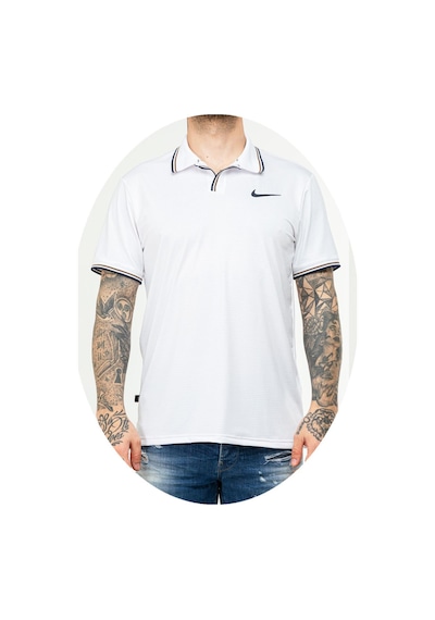 Nike Ef-4504 Erkek Polyester Mesh Polo Yaka T-shirt Beyaz