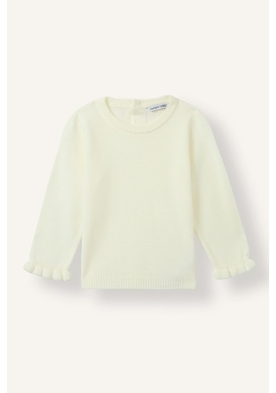 Defacto Oversize Bisiklet Yaka Düşük Omuzlu Basic Triko Kazak H8470a526auer105 Ekru-er105