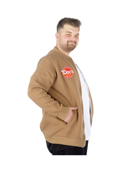 Mode Xl Büyük Beden Erkek Kolej Mont Doc's Five 22606 Sütlükahve 001