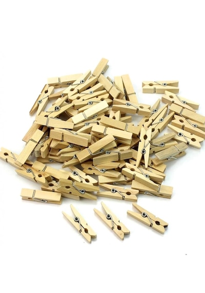 100'lü Ahşap Mandal 2.5cm 10'lu Paket-1000 Adet Diğer