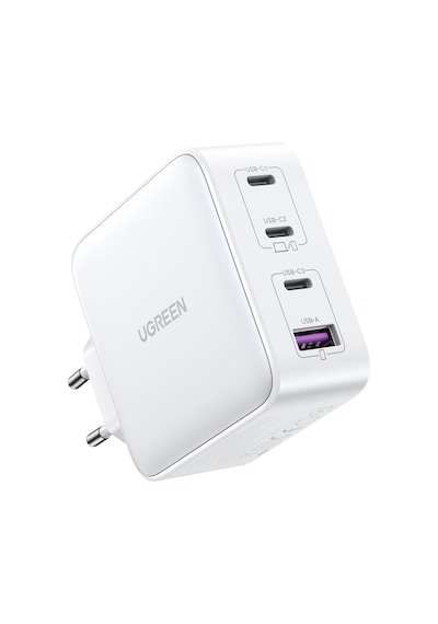Ugreen Nexode Gan X 100w Hızlı Şarj Cihazı 4 Portlu Pd Qc 3xusb-c, 1xusb-a, Beyaz, 15337 -