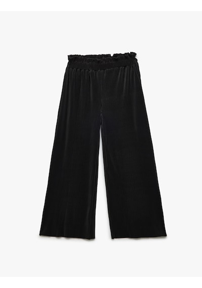 Koton Dokulu Beli Lastikli Bol Paça Pantolon Siyah 5skg40036ak Siyah Koton Dokulu Beli Lastikli Bol Paça Pantolon Siyah 5skg40036ak Siyah