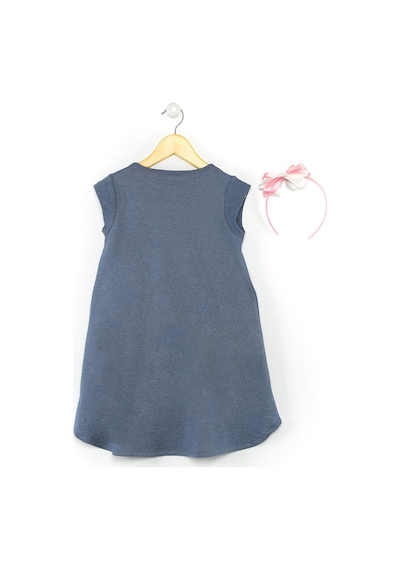 Denokids Pembe Zürafa Kız Çocuk Elbise+saç Bandı Çok Renkli