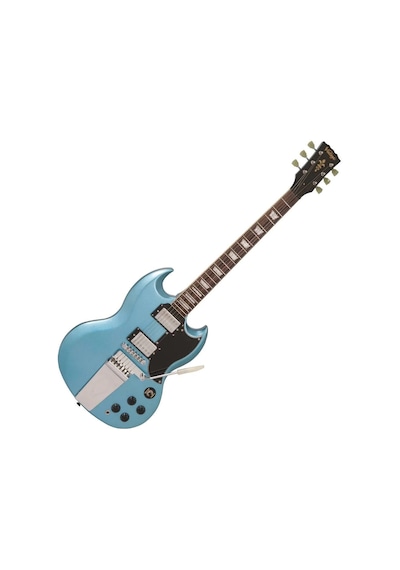 Vintage Vs6 Reissued Vibrola Tailpiece Elektro Gitar - Gun Hill Blue