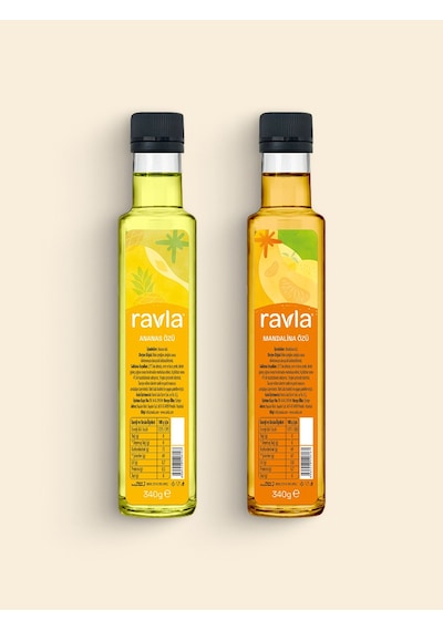2'li Ürün - Ravla Ananas Özü 340g / Mandalina Özü 340g