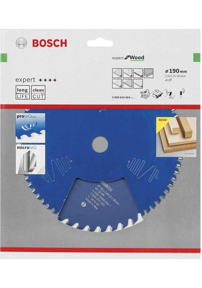 Bosch Expert Serisi Ahşap için Daire Testere Bıçağı 190*30 mm 40 Diş 2608644084 