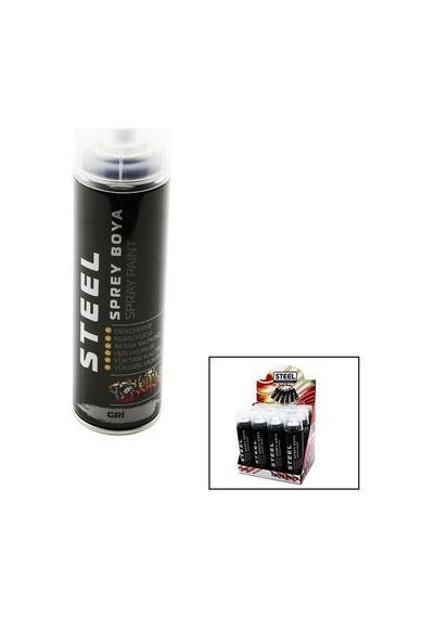 Steel Gri Sprey Boya 200ml- 12'li Paket
