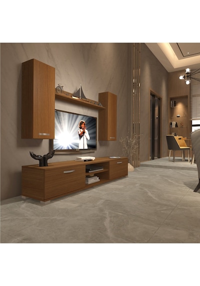Decoraktiv Eko 5d Mdf Dvd Tv Ünitesi Tv Sehpası Ceviz