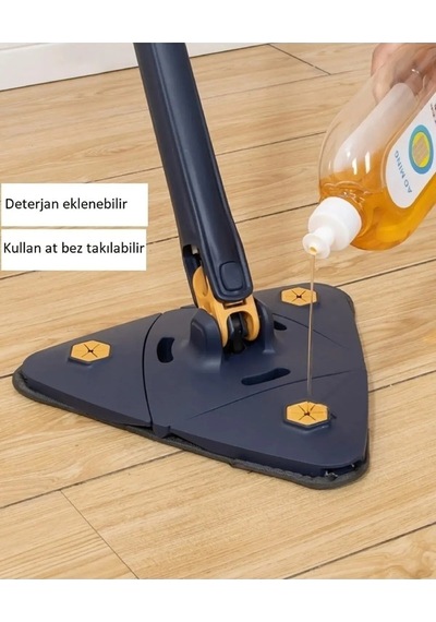 1+1 Hediye Bezli Kendinden Sıkmalı Üçgen Mop