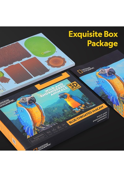 National Geographic - Mavi Macaw Papağanı 3d Puzzle Ds1097h