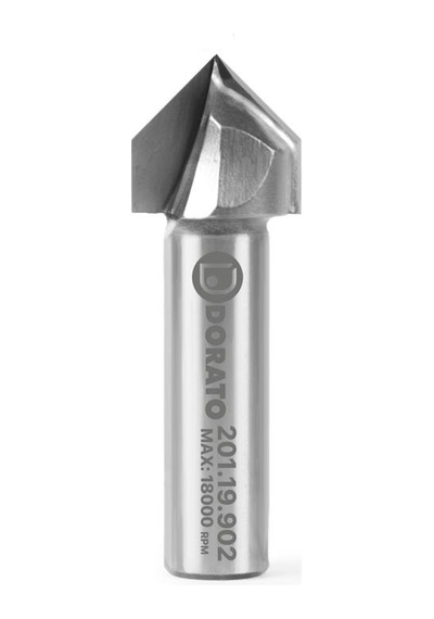 Dorato 19mm 90 derece V uçlu Cnc, Freze Ucu