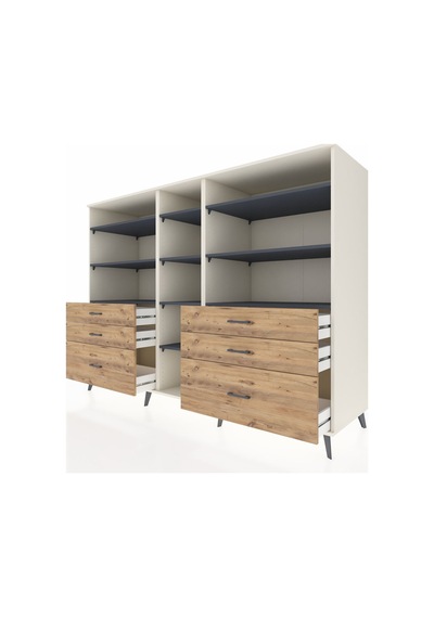 Kronos Dolap 10 Raflı 6 Çekmeceli 220x59x163 Aytaşı-antrasit/çam Aytaşı-antrasit/çam Kronos Dolap 10 Raflı 6 Çekmeceli 220x59x163 Aytaşı-antrasit/çam Aytaşı-antrasit/çam