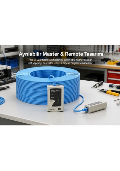 Unıtek Ethernet Kablosu Test Cihazı Ot140agy01