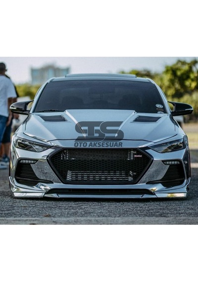 Hyundai Elentra 2016-2018 Uyumlu Yarasa Ayna Kapağı Sinyalli Piano Black Batman