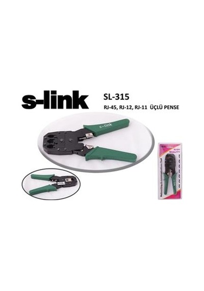 S-link Sl-315 Rj-45-rj-12-rj-11 Üçlü Pense Renkli