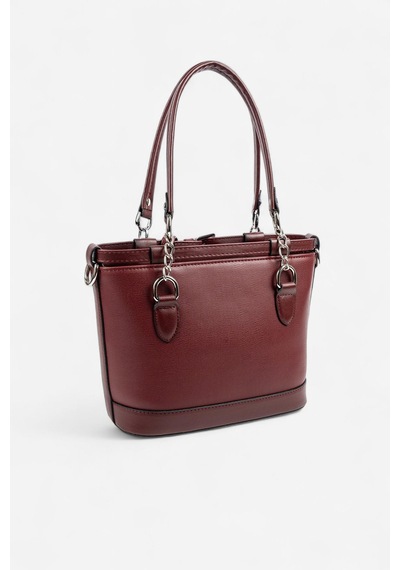 Silver Polo Sp1155 Kadın El Çantası Düz Bordo-bordo