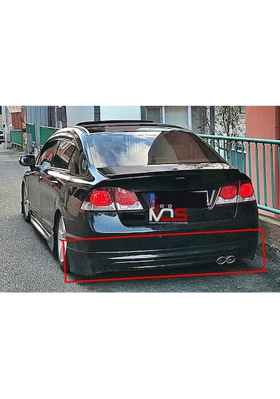 Honda Civic Fd6 Uyumlu Arka Tampon Eki Karlık Fiberglass Boyasız