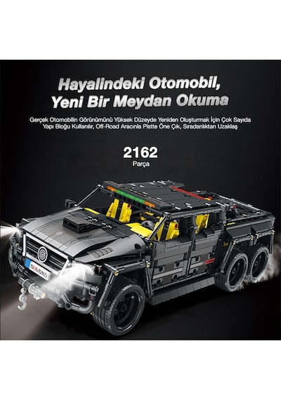 Reobrix Technic 11001 Mercedes Benz G700 Brabus 6x6 Yaratıcı Yapı Blok Seti Building Block 2162parça