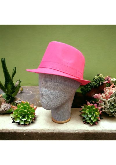 pembe fötr şapka unisex model 58 cm