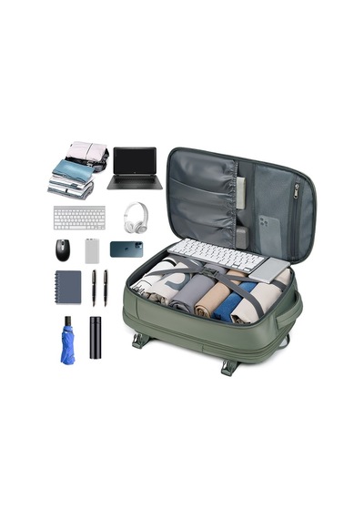 Su Geçirmez 39l Seyahat Sırt Çantası - 16" İnç Laptop Bölmeli - Kuru Islak Ayırma Bölgesi - Ortopedik Yeşil