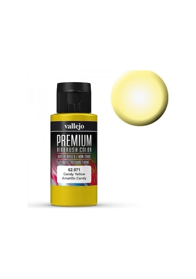 Vallejo 62071 60 Ml. Candy Yellow, Premium Rc Color Serisi Model Boyası Renkli