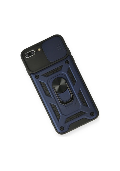 Apple iPhone Uyumlu 7 Plus Kılıf Pars Lens Yüzüklü Silikon - Lacivert Bzsxx00 1