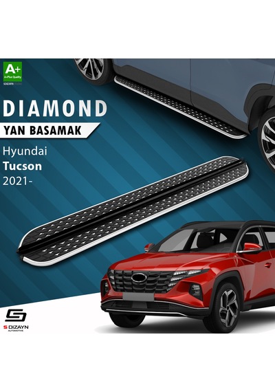 S-dizayn Hyundai Tucson 4 Diamond Krom Yan Basamak 173 Cm 2021-2024