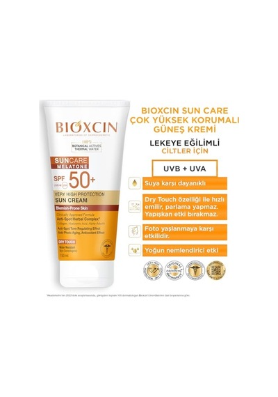 Bioxcin Sun Care Lekeye Eğilimli Ciltler İçin Çok Yüksek Korumalı Güneş Kremi 50 Spf 150 Ml- Büyük Boy