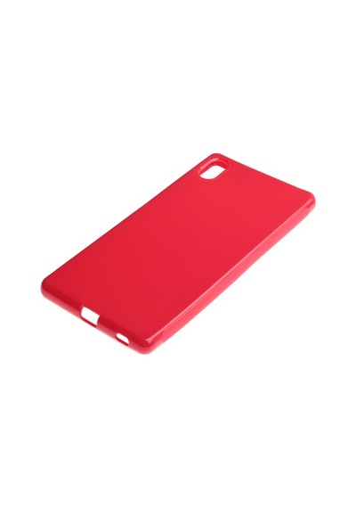 Xperia Z3 Plus İle Uyumlu Kılıf Parlak Silikon Kırmızı